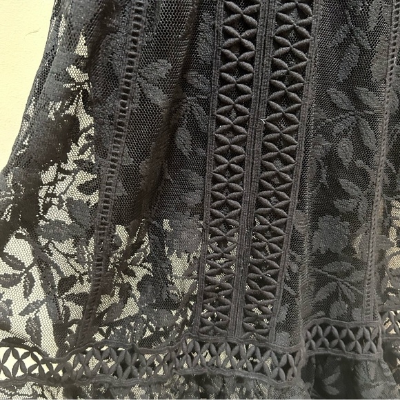 Free People laced long black dress. Size 2 - Picture 5 of 7